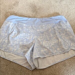 RBX Women's Patterned Light Blue Athletic Shorts